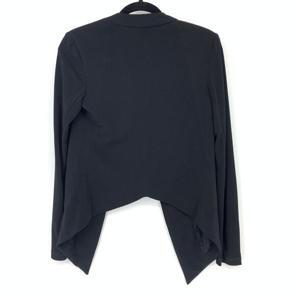BCBGeneration Women's Size S Open Front Blazer Jacket Long Sleeve Black Hi Low - Picture 2 of 6